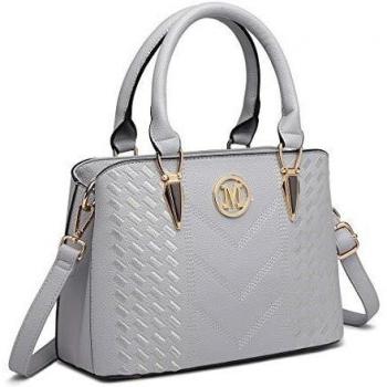 Miss Lulu Bolso de Mano para Mujer Elegante Bolso de Compras con Asa Superior Cuero Sintética