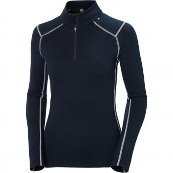 Camiseta Térmica de Base Mujer Helly Hansen Lifa Merino Midweight Manga Larga Azul XS