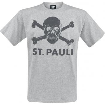 St. Pauli T-Shirt Skull grey, L