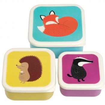 Rex International Animales - Set de tres cajas para merienda