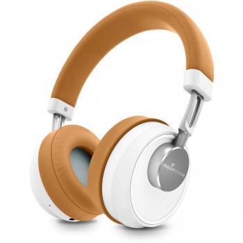 Energy Sistem BT Smart 6 - Auriculares Bluetooth con Tecnología Voice Assistant, Color Blanco y Beige