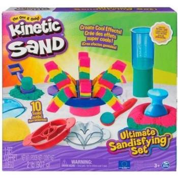 Juego de arena Kinetic Sand - Ultimate Sandisfying 907g de Arena Rosa, Amarilla y Azul con Moldes y Herramientas - Kit Manualidades Niños Juguetes Sensoriales - 6067345