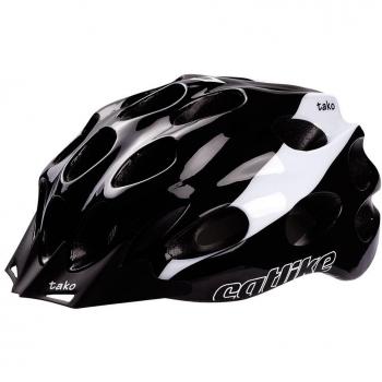 Catlike Tako - Casco de ciclismo, color negro / blanco brillo, talla MD