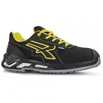 Zapatos de seguridad bajos U-Power Krug S3 SRC CI ESD - Talla 45 (EU) - Color Negro/Amarillo, modelo unisex adulto, gama Red 360