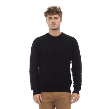 Alpha Studio Men's Wool Blend Round Neck Sweater
