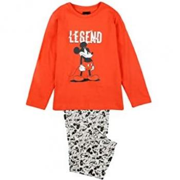 Pijama Manga Larga Naranja Mickey Legend para Niños Disney