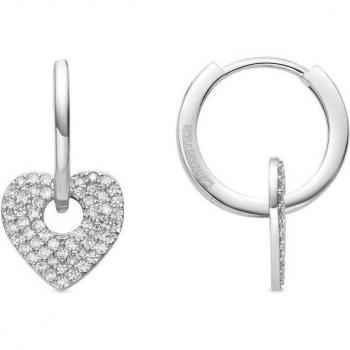Pendientes Luxenter Africa Basic de metal bañado en rodio