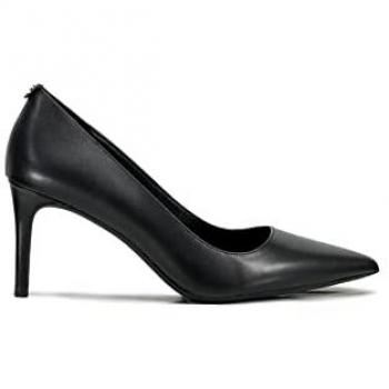 Michael Michael Kors Alina Flex Black Leather Pointed Toe High Heels
