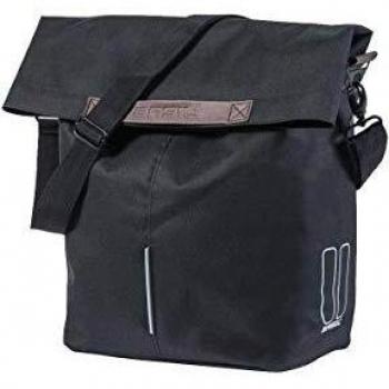 Basil City Shopper Pannier Bag - Black, 14/16L