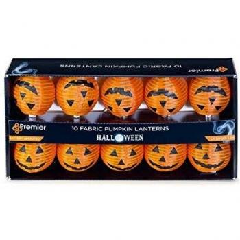 10 luces LED de calabaza con pilas para decoración de Halloween
