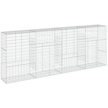 vidaXL Gabion Basket with Cover 400x50x150 cm Galvanised Iron