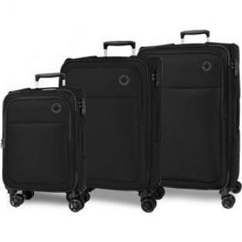 Movom - Juego de maletas Atlanta 56 - 66 - 77 cm negro