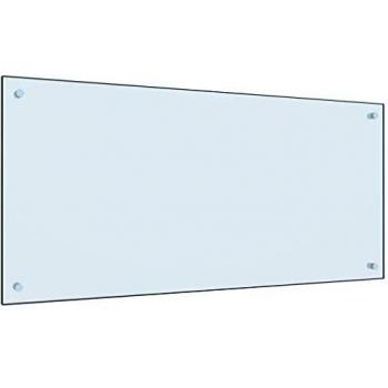 vidaXL Protector Salpicaduras Cocina Vidrio Templado Blanco 100x50cm Utensilio Herramientas Accesorios Protección Grasa al Cocinar Fiable Práctico