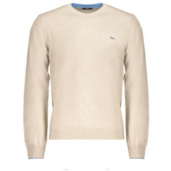 Harmont & Blaine Beige Cashmere Sweater - XXL, Cashmere Knitwear, Male, Size: 2XL with Embroidery and Logo