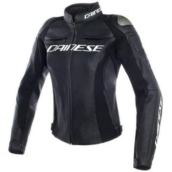Dainese Racing 3  para mujer chaqueta de piel negro/negro/negro 42  Euro
