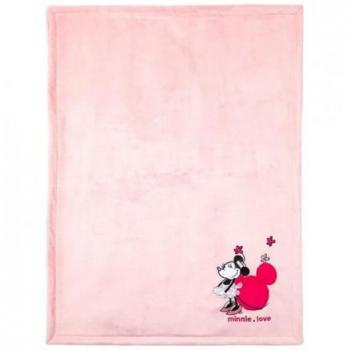 Manta Bimaterial Disney Minnie Mouse Rosa (75 x 100 cm)