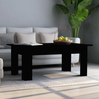 Mesa de salón negra 100x60x42 cm en madera contrachapada multicapa