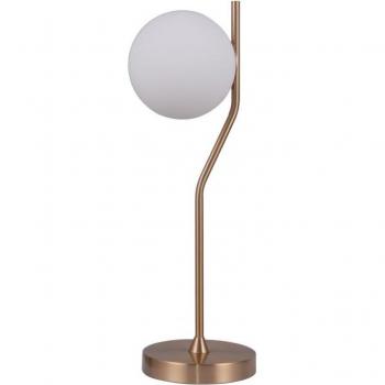 Lámpara de escritorio Carimi moderna - Lámpara de mesa moderna de latón miel 1 luz con pantalla blanca, tipo de bombilla G9