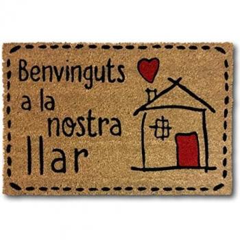 koko doormats Felpudo para Entrada de Casa Original y Divertido, Fibra Natural de Coco con Base de PVC, 40x60 cm