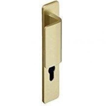 Juego de puerta de rellano Riviera 536 Bezault - Distancia central 195 mm - Champagne - Llave i