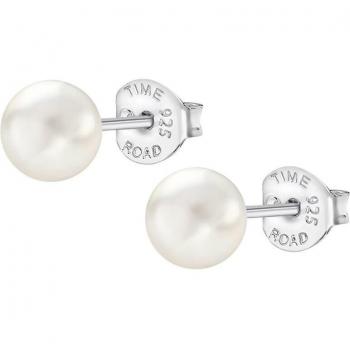 Pendientes Time Road WS00001/6 de Plata con Perla