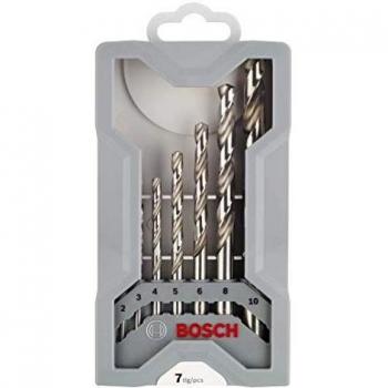 Bosch 2 608 589 295 - Set de 7 brocas para metal Mini X-Line HSS-G, 135° - 2; 3; 4; 5; 6; 8; 10 mm
