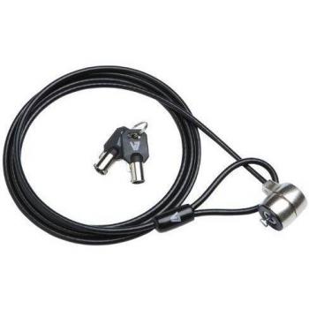 V7 SLK500-8E - Cable con candado de seguridad, 1.5 m, 4.5 mm, 23 x 33 mm, 125 g