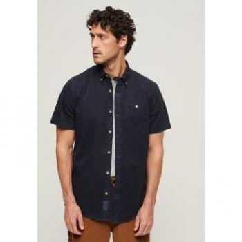 Camisa de Manga Corta para Hombre Superdry Merchant Store Marino M - Casual, Algodón Orgánico, Sostenible 2024