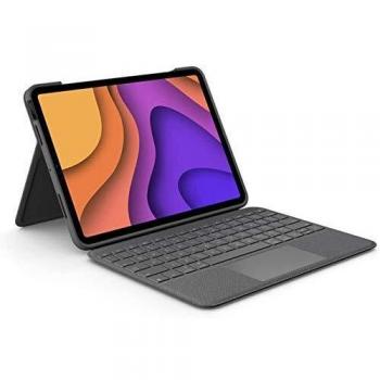 Funda Teclado Folio Touch Logitech para iPad Air (4ta y 5ta generación) con Trackpad, Conector Inteligente, QWERTY, Color Gris