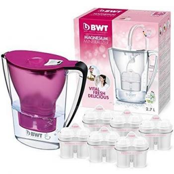 Bwt penguin electronica z jarra filtradora de agua con magnesio pack 6 filtros jarra de agua 27 l violeta
