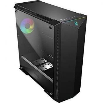 MSI MPG GUNGNIR 100 Mid-Tower ARGB Caja de PC Gaming (Negro, 1 x 120 mm ARGB + 3 x 120 mm Ventiladores Incluidos, Panel Cristal Templado, EATX, ATX, mATX, Mini-ITX)