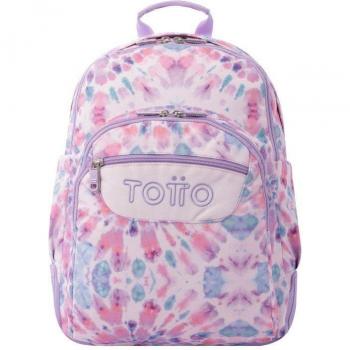 Mochila Escolar Totto Crayoles Tye Dye Rosa