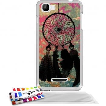 Carcasa Flexible Ultra-Slim WIKO KITE 4G de exclusivo motivo [Dreamcatcher] [Transparente] de MUZZANO  + 3 Pelliculas de Pantalla UltraClear + ESTILETE y PAÑO MUZZANO REGALADOS - La Protección Antigolpes ULTIMA, ELEGANTE Y DURADERA para su WIKO KITE 4