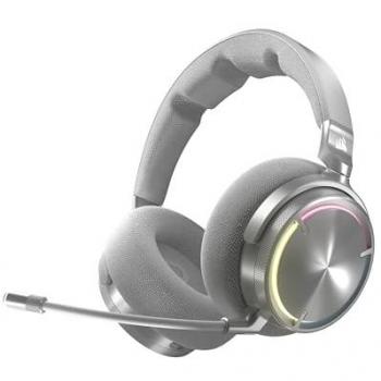 Auriculares Gaming Corsair Virtuoso MAX Inalámbricos con Supresión Activa de Ruido y Conexión Bluetooth/2.4 GHz - Color Plata