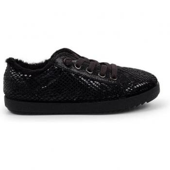 Zapatillas deportivas de niña animal print con forro de pelo serpiente