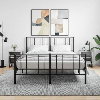 Mesita de noche de hormigón gris y madera multicapa, 2 unidades, dimensiones 40x30x50 cm