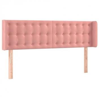 Cabecero de terciopelo rosa 147x16x78/88 cm