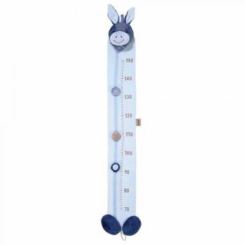 Nattou Medidor del Burro Alex para habitaciones infantiles, De 80 a 160 cm, Alex y Bibou, 20 x 2 x 117 cm, Azul