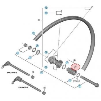 Cuerpo de Casete Shimano Deore FH-M6010 - Compatible con 8/9/10 Velocidades - Color Negro