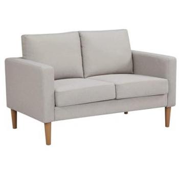 Sofá de 2 plazas interior con estructura de madera y tapizado en poliéster Easy Life Lite - Beige
