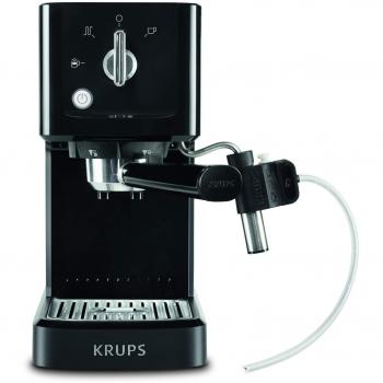 Krups Calvi Latte XP345810 cafetera espresso con accesorio para capucchino,15 bares de presión, sistema de regulación térmica, capacidad de 1 litro, selección manual mayor control del resultado final