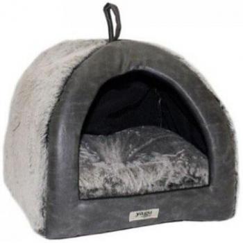 Yagu Silver Foam Igloo Bed for Small Dogs and Cats