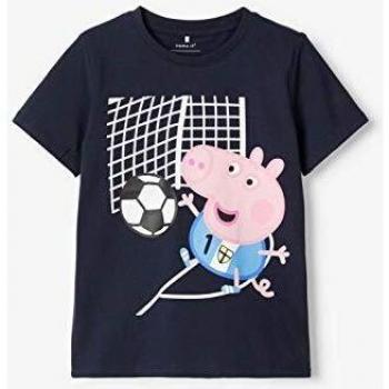 NAME IT Nmmpeppapig Daxton SS Top Pep Camiseta, Dark Sapphire, 110 para Niños
