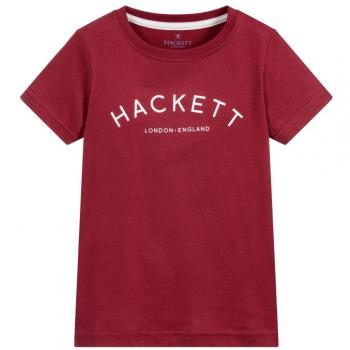 Hackett London Mr Class SS T y, Camiseta para Niños, Rojo