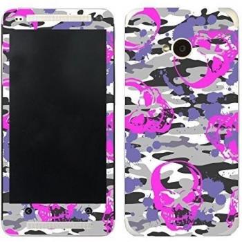 Motivos Disagu Design Skin para HTC One LTE: Pink-Skull-Camouflage