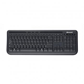 Microsoft Wired Desktop 600 - Set de Teclado y Ratón Ergonomico, USB, QWERTZ, Negro