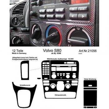 PreWoodec cabina decorativo para Volvo S80 T, KV 10.1998 - 07.2006 