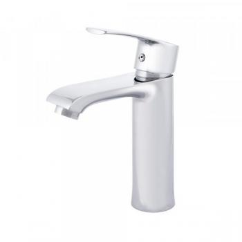 Grifo Lavabo Aleación Zinc, Cromado, Agua Caliente-Fría, Latiguillos, Caño Bajo, Monomando [QLI-FA-N55245]