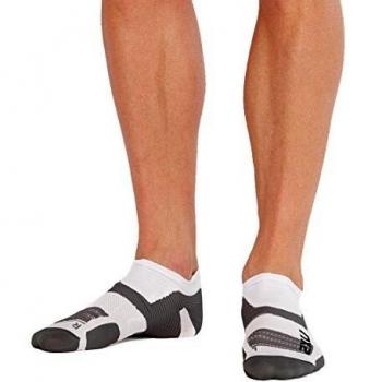 2XU UK 9336340665243 Calcetines, Hombre, White/Grey, Large