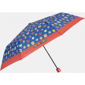 Paraguas Infantil Plegable Manual Super Mario Bros 50cm Perletti